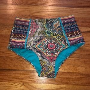 High waisted bikini bottoms